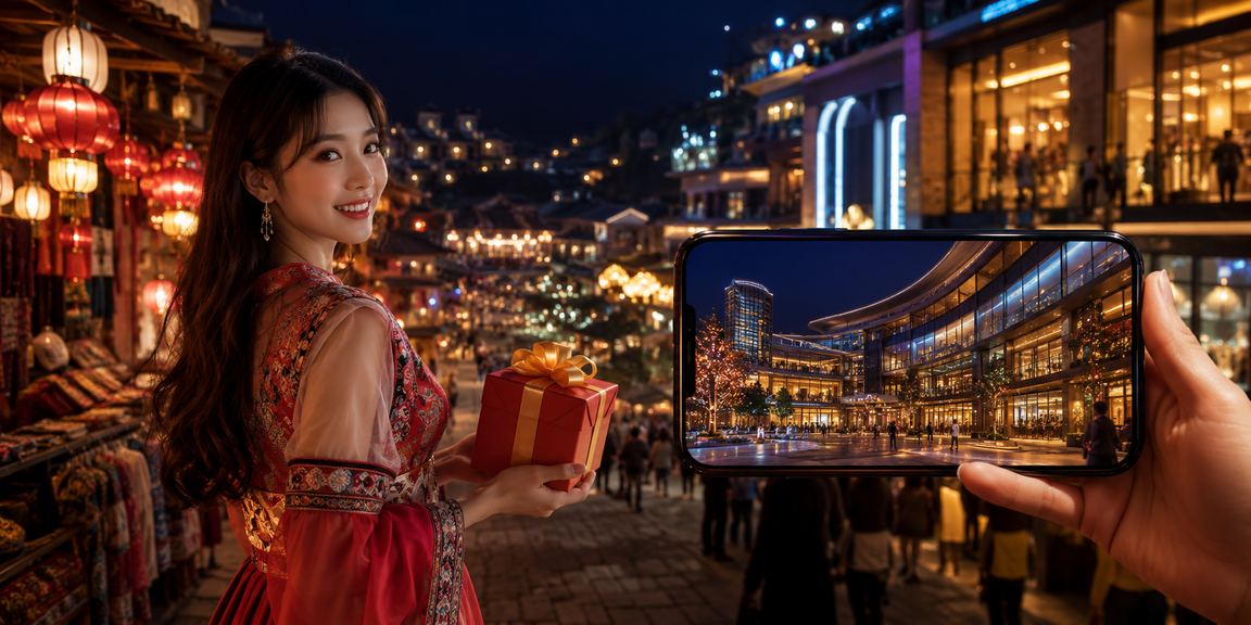 Quang cảnh casino di động tại Sapa ban đêm rực rỡ ánh đèn neon